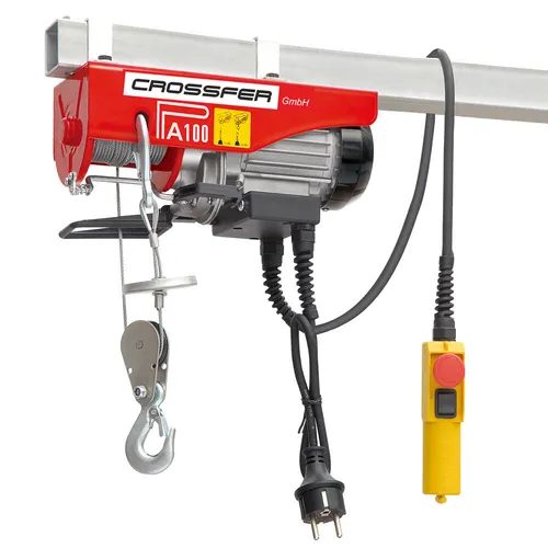 Elektrische Seilwinde Seilhebezug CROSSFER PA100D Kran Winde Hebezeug 100Kg NEU