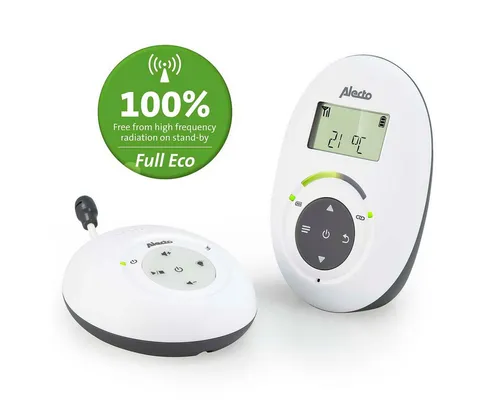 Alecto DBX-115 DECT Babyphone - Audio Babyfon mit 300m Reichweite, störungsfreie Verbindung und wiederaufladbaren Batterien