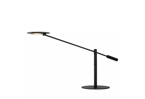 Licht-Erlebnisse Schreibtischlampe LEKO, LED fest integriert, Warmweiß, LED Dimmer Metall 50 cm hoch Schwarz warmweiß 3000 K 830 lm Modern