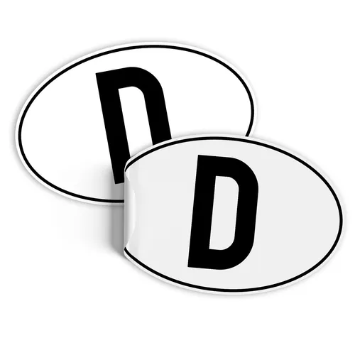 2x Länderkennzeichen 17,5x11,5cm nach DIN EU-Norm Aufkleber R226-01 Deutschland