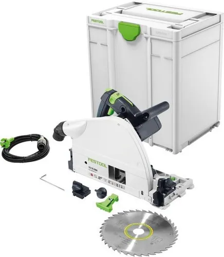 Festool Tauchsäge TS 75 EBQ-Plus – Präzise Schnitte bis 75 mm - Sägen – Ideal für präzise, ausrissfreie Schnitte bis 75 mm in verschiedenen Materialien dank dreifach gelagertem Motor und MMC Electronic für hohe Lebensdauer.
