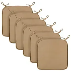 Bestlivings Stuhlkissen Canvas Hellbraun 38x38x2cm (6er Pack) - Sitzsäcke: Hochwertige Stuhlkissen aus strapazierfähigem Canvas für maximalen Komfort und Stil, ÖKO Tex Standard 100 zertifiziert für Ihre Gesundheit.