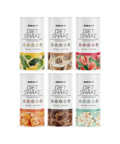 Biotech USA BioTech Diet Shake 720g - Vanille Pulver - Leckeres Pulver zur Zubereitung eines proteinreichen Shakes, ideal für eine ausgewogene Ernährung. Praktische 720 g Packung für einfache Dosierung.