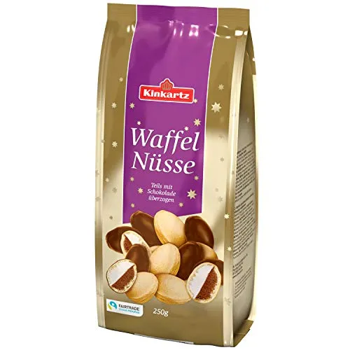Kinkartz teilschokolierte Waffelnüsse, 250 g