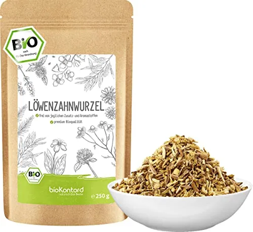 Löwenzahnwurzeltee BIO 250g | 100% naturrein - Löwenzahnwurzel aus kontrolliert biologischem Anbau von bioKontor