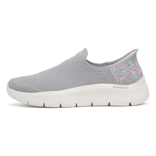 SKECHERS GO WALK FLEX-SUNSET ROSE Damen Sneaker - Veganer Slip-On Sneaker mit Skechers Handsfree Slip-ins Funktion, atmungsaktiv und maschinenwaschbar – perfekt für entspannte Freizeitaktivitäten.