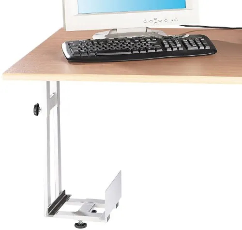 General Office Computerhalterung: Platzsparende PC-Halterung für Untertisch-Montage (PC Halter, Tower Halter, höhenverstellbaren Schreibtisch)