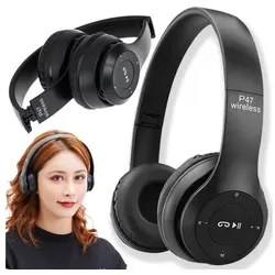 In-Ear Bluetooth Kabellose Kopfhörer P47 Mp3 Schwarz