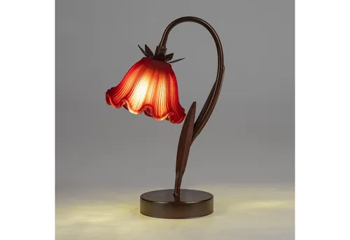 formano LED Tischleuchte Blume mit Timerfunktion, Rot, 29cm in rot von formano