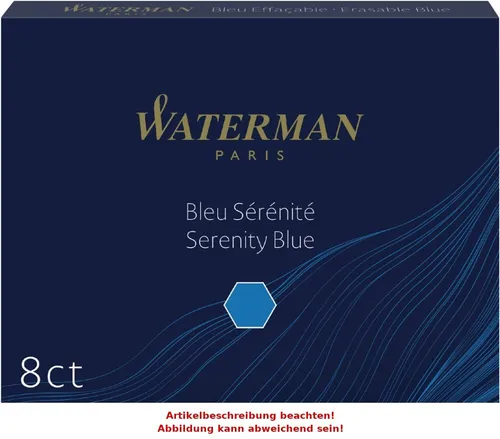 WATERMAN Standard-Großraum Tintenpatronen, schwarz 8