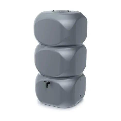 Kreher XL Regentonne 320 L - Elegantes Design mit Auslaufhahn (Grau) - Speichern Sie bis zu 320L Regenwasser mit der stilvollen Kreher GUBO Regentonne. Ideal für nachhaltige Gartenbewässerung, robust und platzsparend. Perfekte Kombination aus Funktionalität und modernem Design.