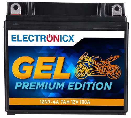 Electronicx YB7-A GEL Motorradbatterie 12V 7Ah 130A/EN