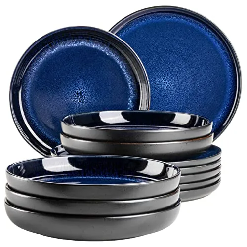 MÄSER Tafelservice NIARA 12-tlg. für 6 Personen in blau von Mäser