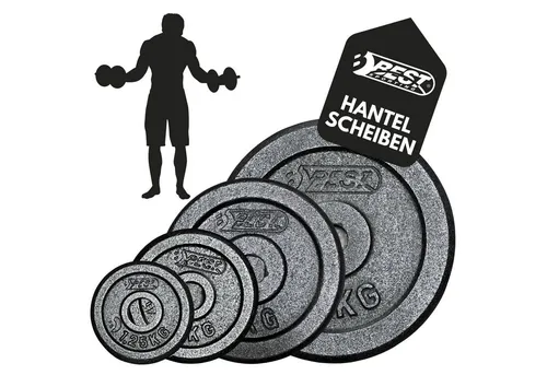 Best Sporting Hantelscheiben - verschiedene Gewichtsausführungen - Hanteln & Hantelzubehör, perfektes Gusseisen-Set zur individuellen Anpassung deiner Sportgewichte für optimales Hanteltraining.