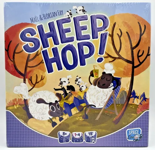 Sheep Hop! von Space Cow - Kooperatives Kinderspiel - Gesellschaftsspiel für 1-4 Spieler ab 5 Jahren. Gemeinsam Schafe retten und Wölfen entkommen - Spaß und Teamarbeit in nur 15 Minuten!