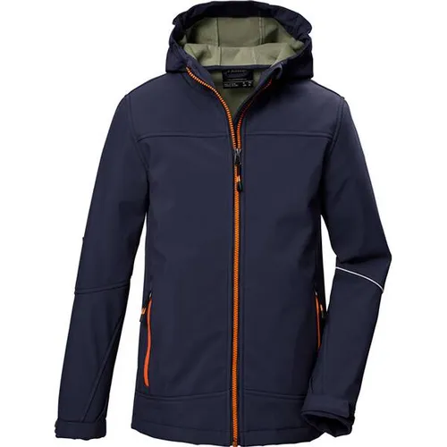killtec Jungen Softshelljacke KOW 366 BYS, dunkelnavy - Funktionsjacke für Jungen mit 10.000 mm Wassersäule, wasser- und windabweisend, ideal für Outdoor-Aktivitäten und umweltfreundlich dank PFC-freier Herstellung.
