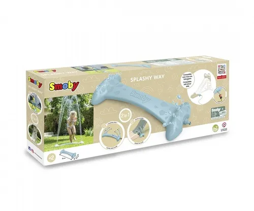 Smoby Life Wassersprinkler Splashy Way - Outdoor-Spielzeug, ideal für heiße Sommertage mit erfrischenden Fontänen und einem faszinierenden Spritzbogen für Spaß im Garten.