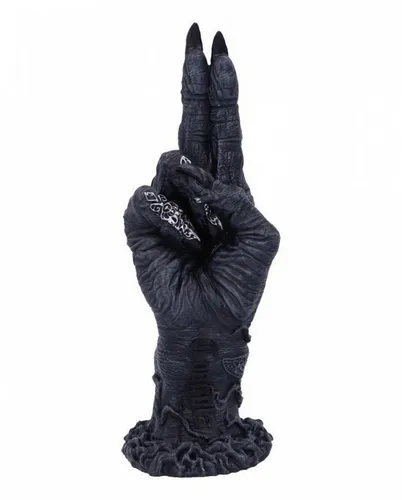 Horror-Shop Dekofigur Baphomet's Prophecy Hand 19cm - Dekofigur Baphomet's Prophecy Hand, 19cm, mystische Statue für Wicca-Altar und Gothic Fans. Hochwertig handbemalt, sorgt für magisches Flair in jedem Raum.