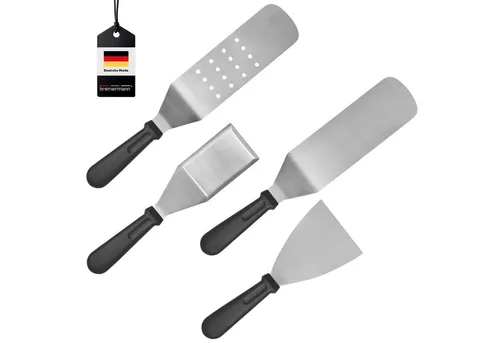 bremermann Grillbesteck-Set Pfannenwender- und Grillspachtel-Set 4-tlg, aus Edelstahl