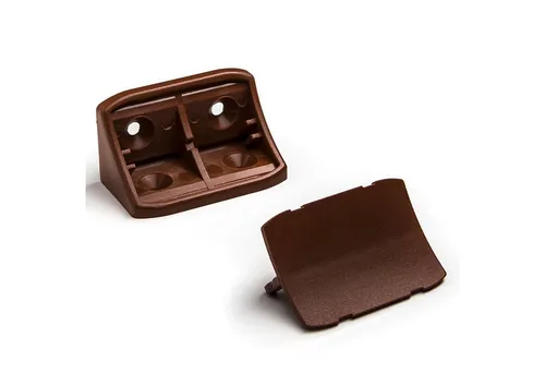 SO-TECH® Winkelbeschlag Korpusverbinder Doppel-Eckverbinder 24 x 24 x 44 mm mit Abdeckkappe (10 St)