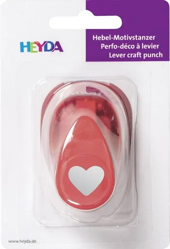 Heyda Motivstanzer Motivstanzer für Karton bis 220g/qm Herz 15x15mm