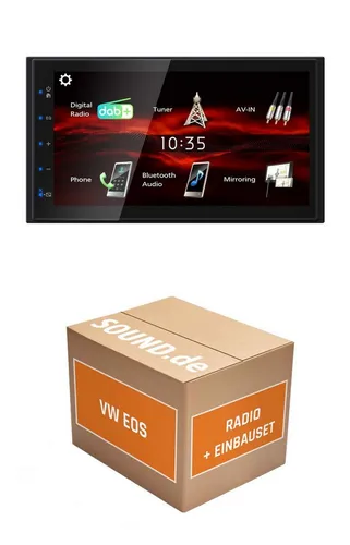 Autoradio Einbaupaket JVC KW-M180DBT für VW EOS | Bluetooth & Rückfahrkamera - Komplettset für den einfachen Austausch des Autoradios in Ihrem VW EOS (2005-2015). Inklusive JVC KW-M180DBT, Bluetooth-Funktion und Rückfahrkamera-Adapter für optimalen Komfort im Auto.