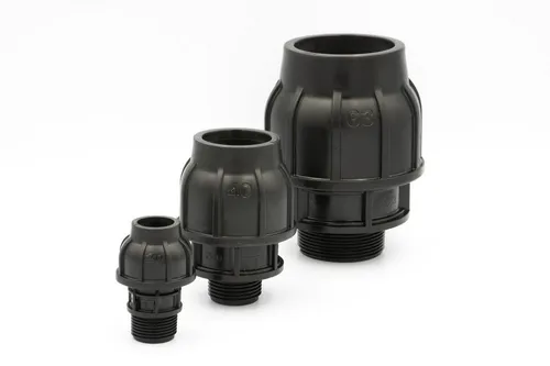 GEBO Steckfitting PE Rohr Verschraubung 20mm x 1/2 Zoll AG Klemmverbinder Klemmfitting