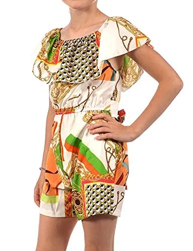 Kinder Mädchen Jumpsuit Overall Carmenkragen 30348 Grün 128