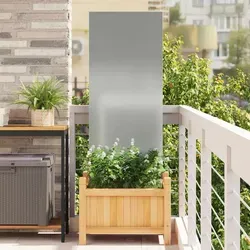 vidaXL Sichtschutz-Leinwand Silber 50 x 140 cm aus verzinktem Stahl - Moderne Sichtschutz-Leinwand für den Garten, aus wetterfestem Stahl, sorgt für Privatsphäre und ein elegantes Ambiente. Einfach zu installieren und pflegeleicht – ideal für entspannte Stunden im Freien.