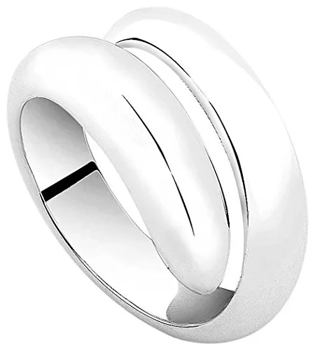 Nenalina Ring Silber 925 - Eleganter Wickelring für Damen - Ringe für Damen: Hochwertiger 925 Sterlingsilber Wickelring mit polierter Oberfläche, ideal für jeden Anlass und als zeitloses Geschenk.