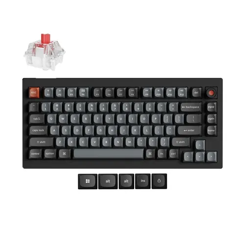 Keychron V1 8K QMK Mechanische Tastatur mit Super Red Switch