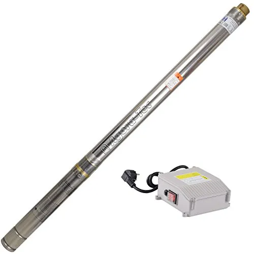 Agora-Tec® AT- 3 Zoll Edelstahl Brunnenpumpe Tiefbrunnenpumpe 750W-3.8 mit 30 m Kabel max: 8.5 bar, max: 3800l/h