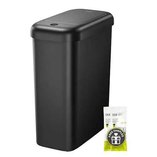 EKO Badezimmer Mülleimer mit Sensor, 10L, Schwarz von EKO