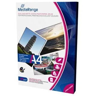 MediaRange Foto Papier matt coated A4 250g 50 Blatt Dual
