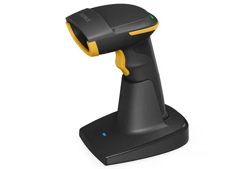 Inateck 2D Barcode Scanner BCST-54 - Handscanner mit intelligenter Station, die als Ladestation und kabelloser Adapter fungiert, ideal für effiziente Lagerverwaltung und hohe Produktivität.