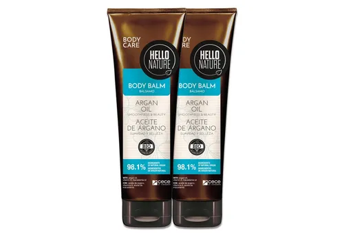 P-Beauty Cosmetic Accessories Körpercreme Body Balm Körper Balsam Feuchtigkeitspflege mit Arganöl Hello Nature, 2-tlg., Hautpflege, Körpercreme, Body Balm, Hello Nature