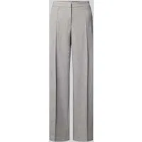 OPUS Stoffhose mit Längsnähten Modell 'Maiga cozy' in Hellgrau Melange, Größe 44