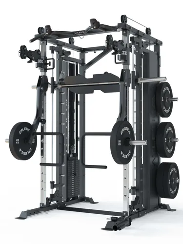 ATLETICA Fortress Multipresse Set | MOVE - Vielseitige Kraftstation mit Jammer Arms & Kabelzug - Kraftstation mit Jammer Arms für effektives Training von Brust, Schultern und Beinen. Ideal für Home Gym oder kommerzielle Nutzung, bietet eine 360°-Kabelzug-Flexibilität und eine maximale Belastung von 900 kg.