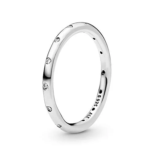 PANDORA Damen-Ring Tröpfchen 925 Silber mit Zirkonia - Eleganter Damenring aus 925 Silber, funkelnde Zirkonia in Tropfenform, ideal für besondere Anlässe oder als Geschenk.