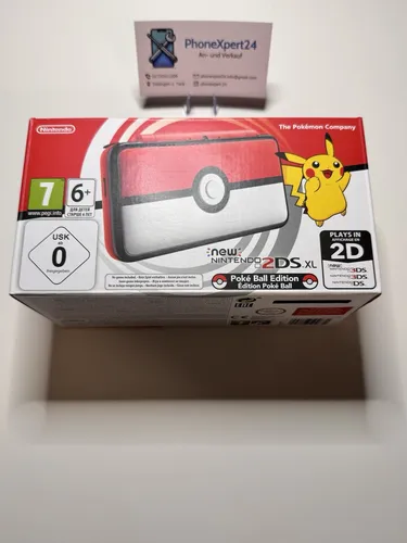 Nintendo New 2DS XL Poké Ball Limited Edition - Handheld-Konsole in rot/weiß, ideal für Pokémon-Fans, mit umfangreicher Spielebibliothek und ab 0 Jahren geeignet.