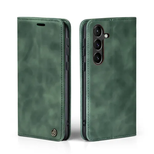 Handy Hülle für Samsung Galaxy S23 FE Klapp Magnet Smartphone Cover Case Grün