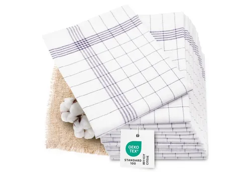 ZOLLNER Geschirrtuch Set (12-tlg), 60 x 80 cm in grau von Zollner