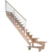 Produktbild Treppe Lindos Eiche Gewendelt L 80 cm Design-Geländer-Edelstahl FSC®
