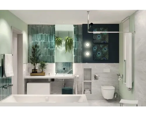 Metrofliese Lotus 6 x 24 cm blau glänzend in blau von Weitere