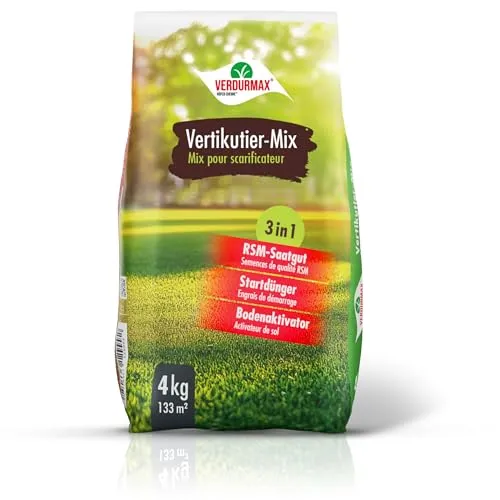 Höfer Chemie Rasendünger VERDURMAX® 4 kg - 3in1 Vertikutier-Mix - Höfer Chemie Rasendünger VERDURMAX® 4 kg, perfekt für die Pflege und Stärkung Ihres Rasens. Enthält Nährstoffe für ein gesundes Wachstum und eine schöne grüne Fläche.