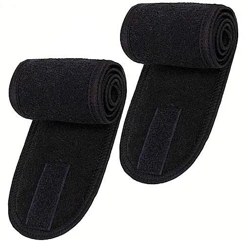 Stück Haarband Kosmetik, Stirnband Zum Schminken, Damen Haarband für Make-up, Bewegung, Yoga, Mit Klettverschluss (Schwarz) 2