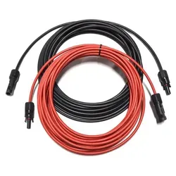 smartEC Solarkabel Verlängerungskabel 4 - 6mm², 2x 10m - Hochwertiges Solarkabel für einfache Verbindung von Solarmodulen. Mit IP68 Schutzklasse und UV-beständig, ideal für langlebige Anwendungen im Außenbereich.