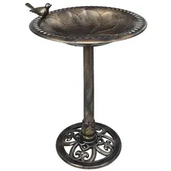 vidaXL Vogeltränke Vogelbad aus Bronze-Kunststoff von vidaXL