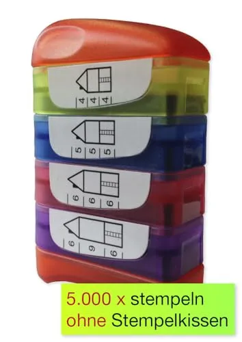 TimeTEX Siebdruck-Stempel Perpetuum, 4 in 1, Schreiblern-Haus