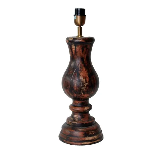 Dirk Davids Leuchten GmbH Tischleuchte Tischleuchte Holz Old Street Rot Braun Tischlampe 485107 Höhe 45cm